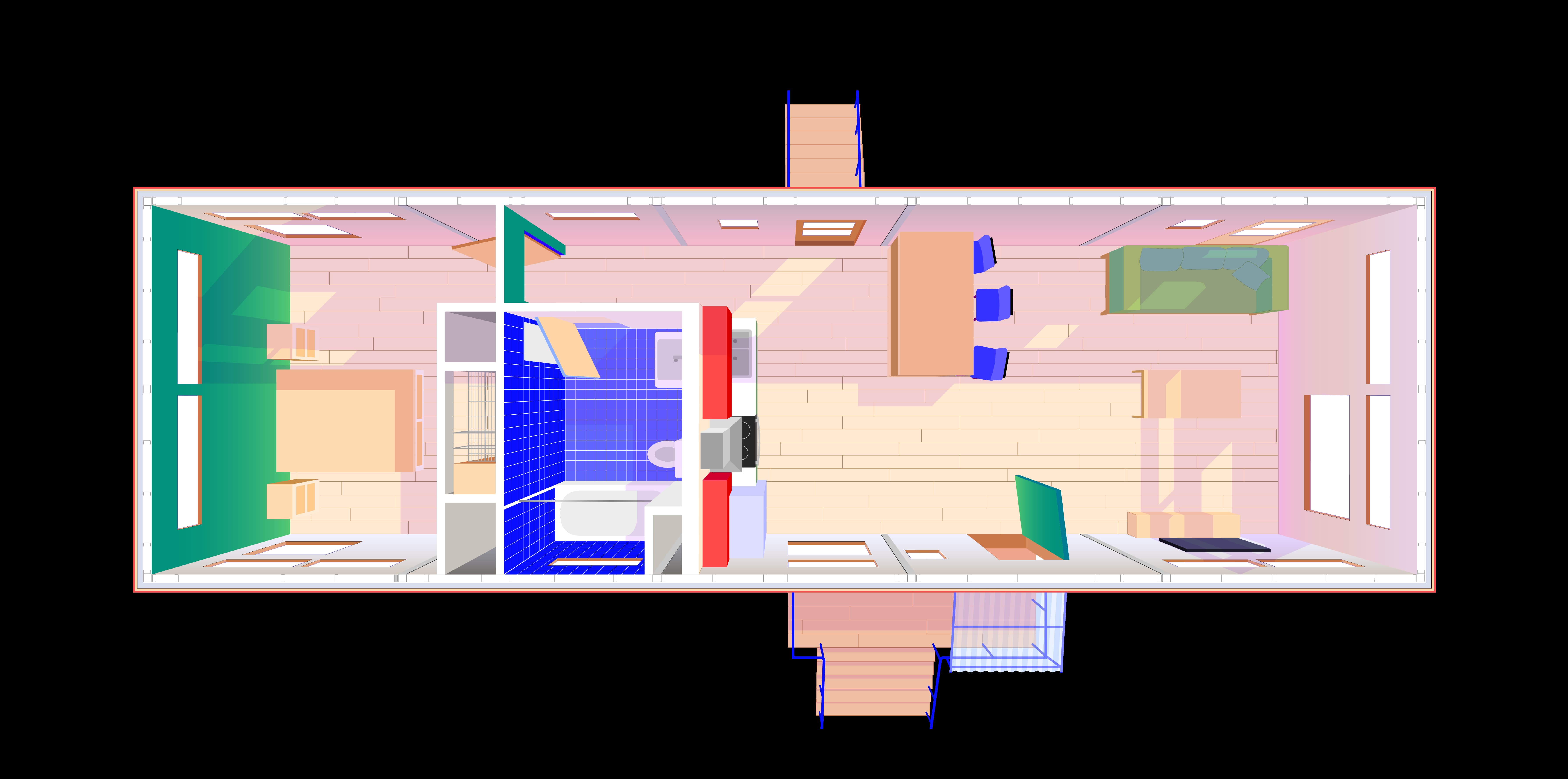 Top-down Homebase floor plan