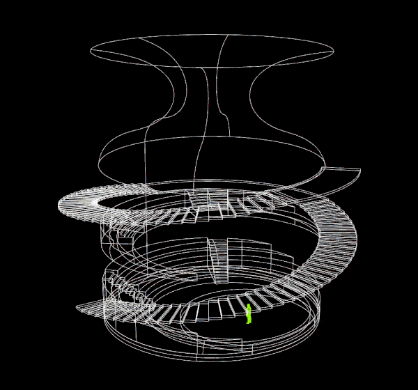 Soundscape downward spiral animation